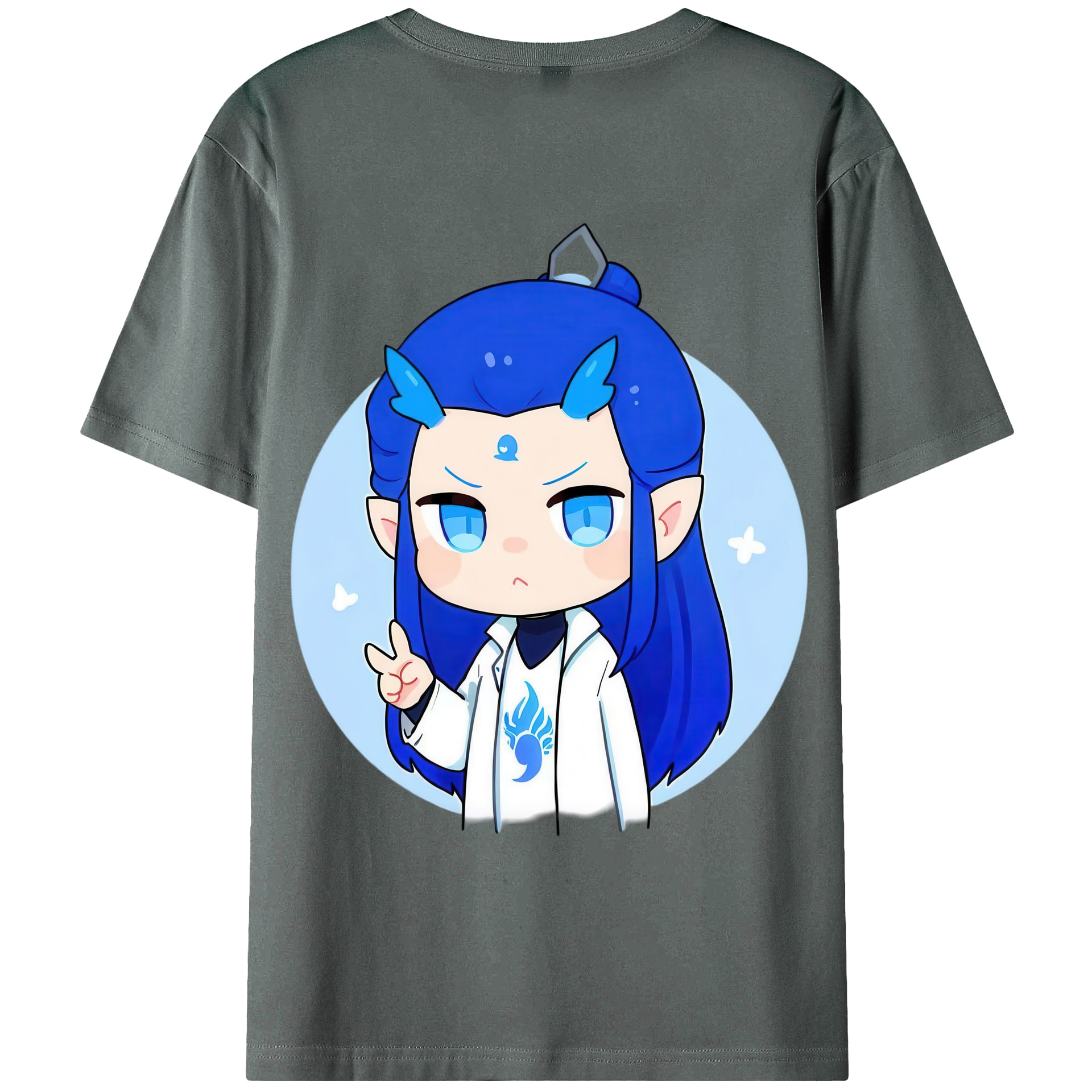 （画像用） Ne Zha 2 ナタ 魔童の大暴れ 綿100％ メンズ半袖Tシャツ（バックプリント） 通気性